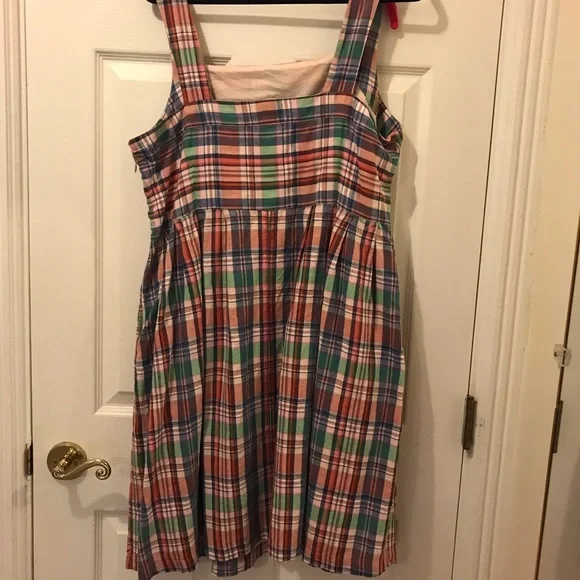 Lands End plaid sundress - Picture 2 of 4